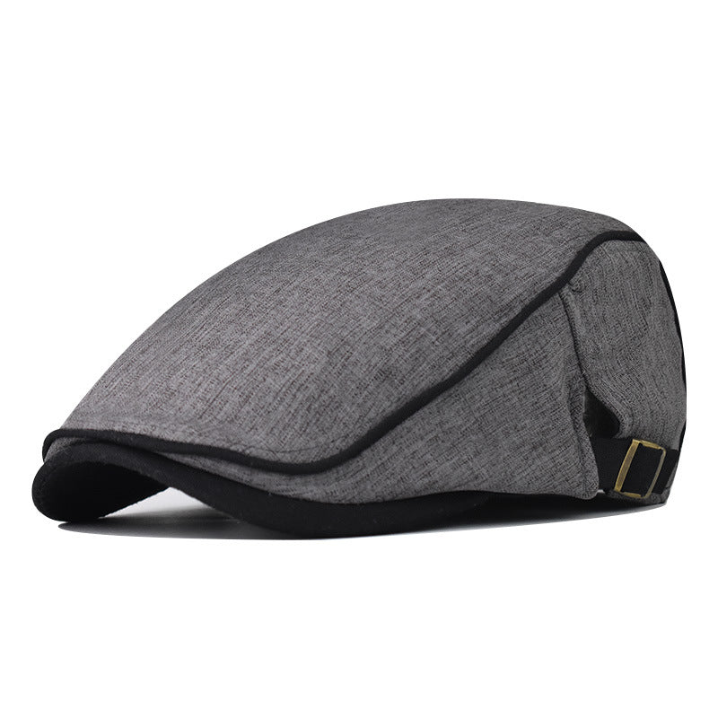Cotton Beret Hat with Stylish Stitching Youth Casual Visor Newsboy Cap for Men & Women-1778