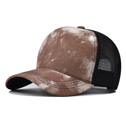 New Gradient Color Embroidered Baseball Cap Outdoor Casual Plaid Duckbill Hat for Men & Women-2325