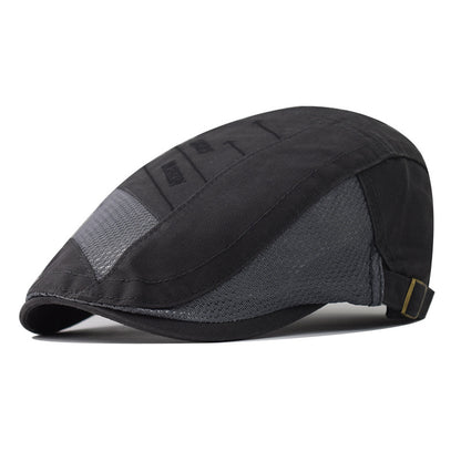 Breathable Cotton Mesh Beret Vintage Newsboy Flat Cap-1788