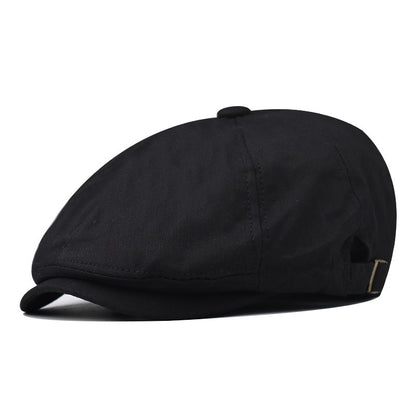 Classic Spring Autumn Beret Hat Vintage Style Simple Solid Knitted Newsboy Cap for Men & Women-1776