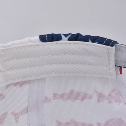 New Embroidered American Flag Baseball Cap Classic Fish Print Duckbill Hat for Men & Women-2200