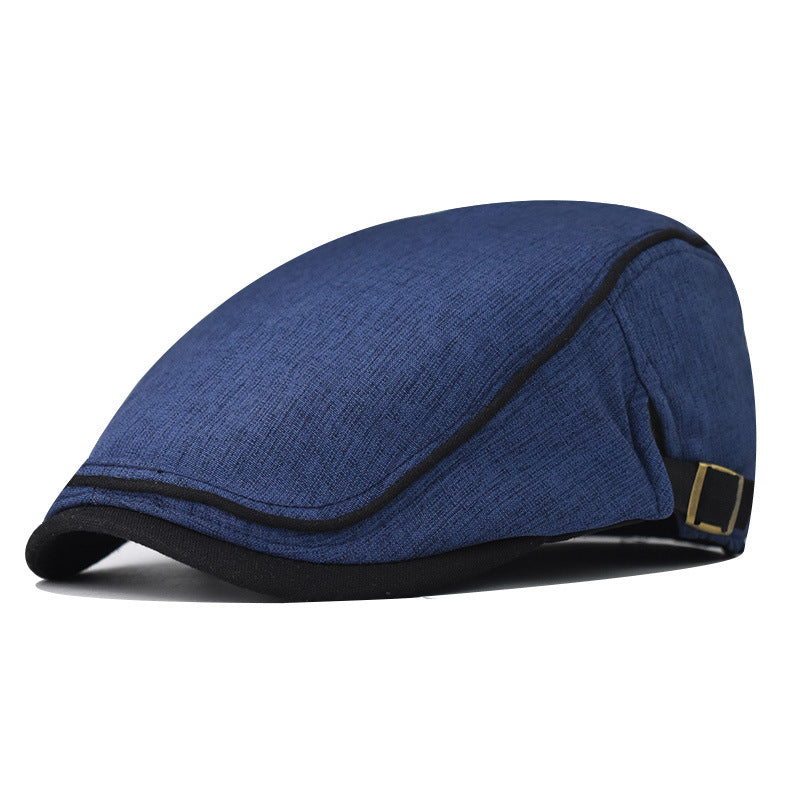 Cotton Beret Hat with Stylish Stitching Youth Casual Visor Newsboy Cap for Men & Women-1778