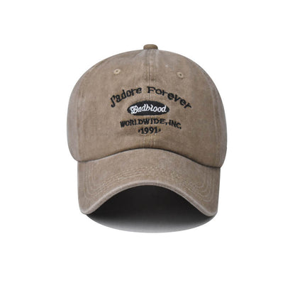 New Baseball Cap with 1991 Small Letter Embroidery Round Logo Outdoor Casual Duckbill Hat for Men & Women-2251