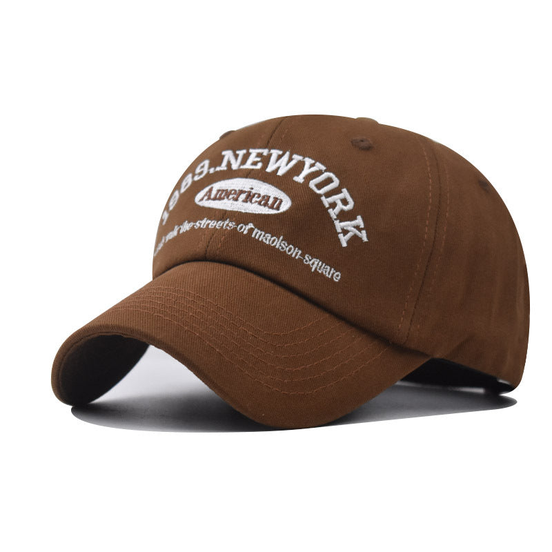 New Cotton Baseball Cap with New York Embroidery Trendy Duckbill Hat for Men & Women-2073