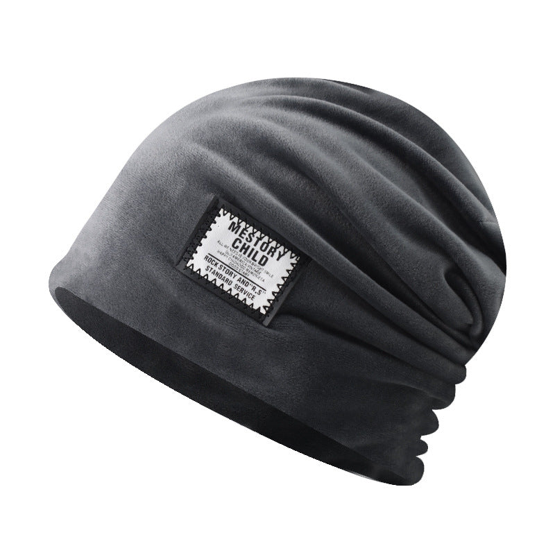Women’s Winter Chenille Knitted Beanie Small Letter Embroidery Solid Color Warm Hat-AA1672
