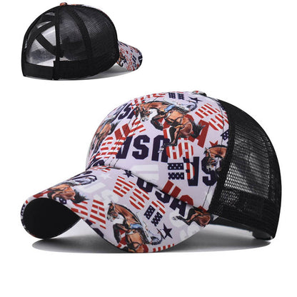 Horse Print Ponytail Baseball Cap Back Opening Women’s Ponytail Hat for Women-2240