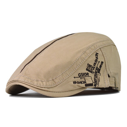 Classic Unisex Cotton Newsboy Hat in Vintage British Casual Painter Style-1718