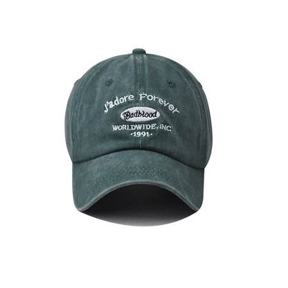 New Baseball Cap with 1991 Small Letter Embroidery Round Logo Outdoor Casual Duckbill Hat for Men & Women-2251