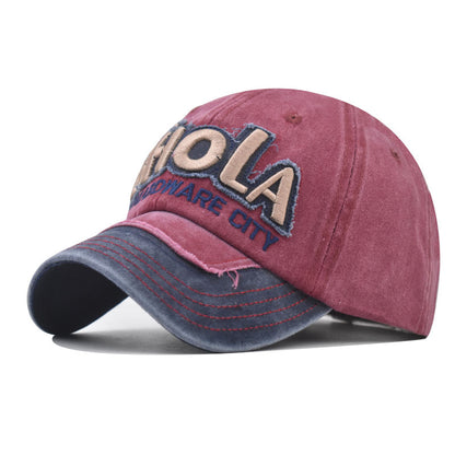 New Summer Mesh Baseball Cap with BHOLA Embroidery Colorblock Design for Men & Women-2050