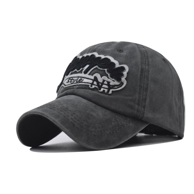 Classic Washed Cotton Baseball Hat NY Embroidery Vintage Outdoor Duckbill Cap for Men & Women-2021