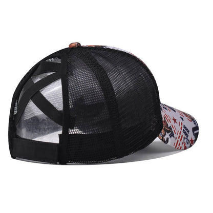 Horse Print Ponytail Baseball Cap Back Opening Women’s Ponytail Hat for Women-2240