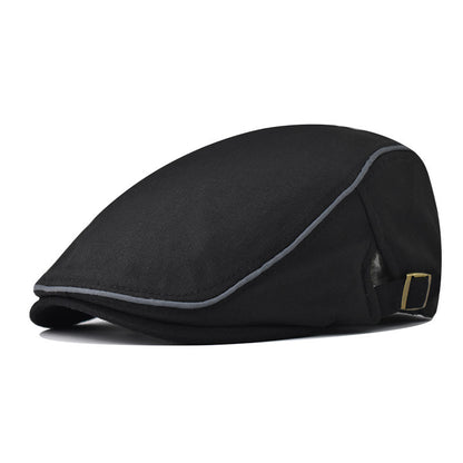 Cotton Beret Hat with Stylish Stitching Youth Casual Visor Newsboy Cap for Men & Women-1778