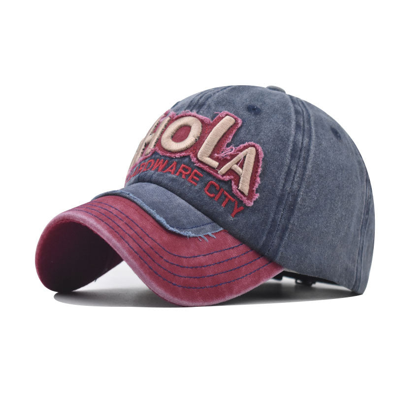 New Summer Mesh Baseball Cap with BHOLA Embroidery Colorblock Design for Men & Women-2050
