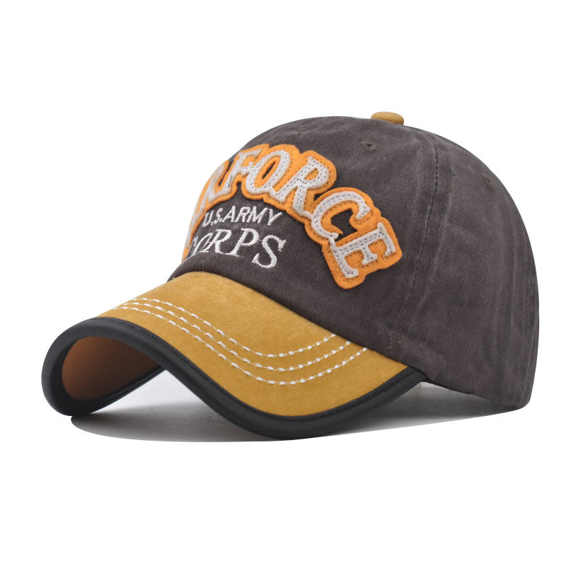 New Large Letter Embroidered Cotton Baseball Cap Outdoor Sports Sunshade Hat for Men-2041