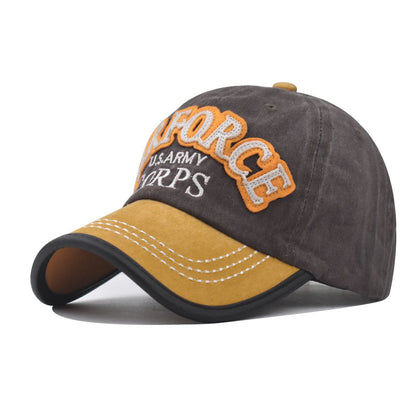 New Large Letter Embroidered Cotton Baseball Cap Outdoor Sports Sunshade Hat for Men-2041