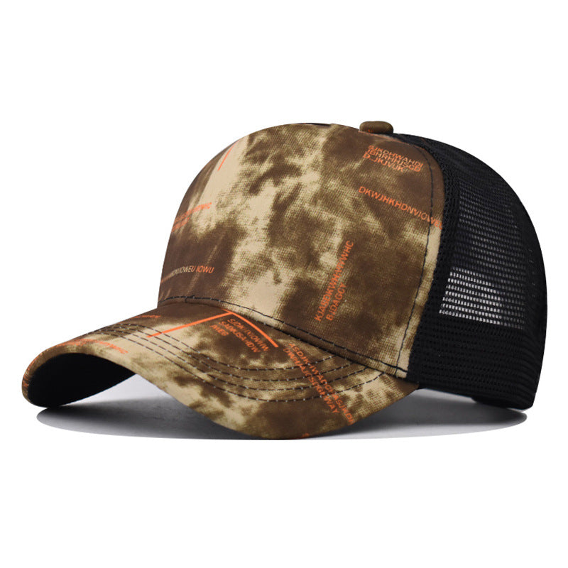 New Gradient Color Embroidered Baseball Cap Outdoor Casual Plaid Duckbill Hat for Men & Women-2323