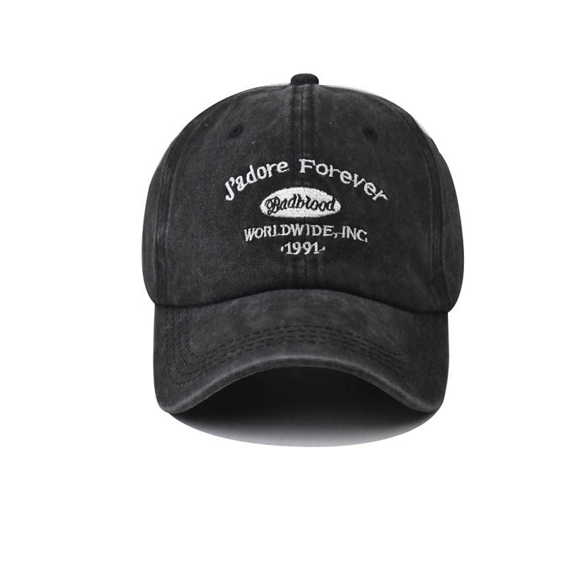 New Baseball Cap with 1991 Small Letter Embroidery Round Logo Outdoor Casual Duckbill Hat for Men & Women-2251