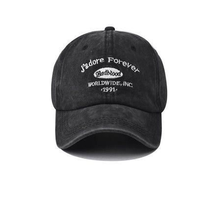 New Baseball Cap with 1991 Small Letter Embroidery Round Logo Outdoor Casual Duckbill Hat for Men & Women-2251