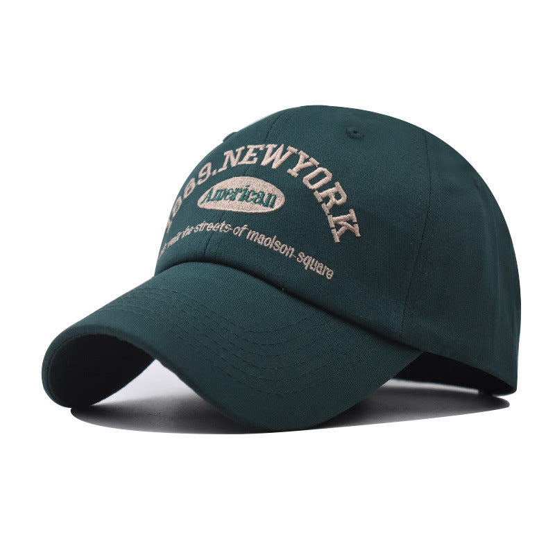 New Cotton Baseball Cap with New York Embroidery Trendy Duckbill Hat for Men & Women-2073