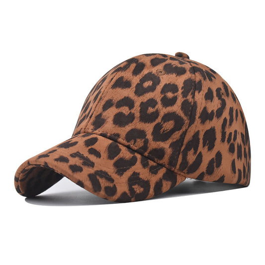 New Spring Summer Leopard Print Cotton Baseball Cap Sun Hat for Men & Women-2036