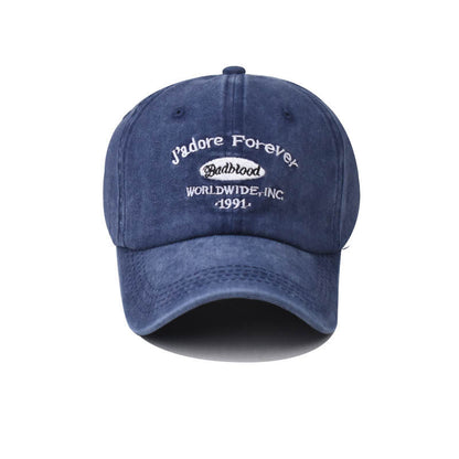 New Baseball Cap with 1991 Small Letter Embroidery Round Logo Outdoor Casual Duckbill Hat for Men & Women-2251