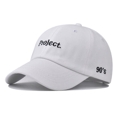 New Cotton Baseball Cap with Small Letter Embroidery Outdoor Trendy Duckbill Hat for Men & Women-2291