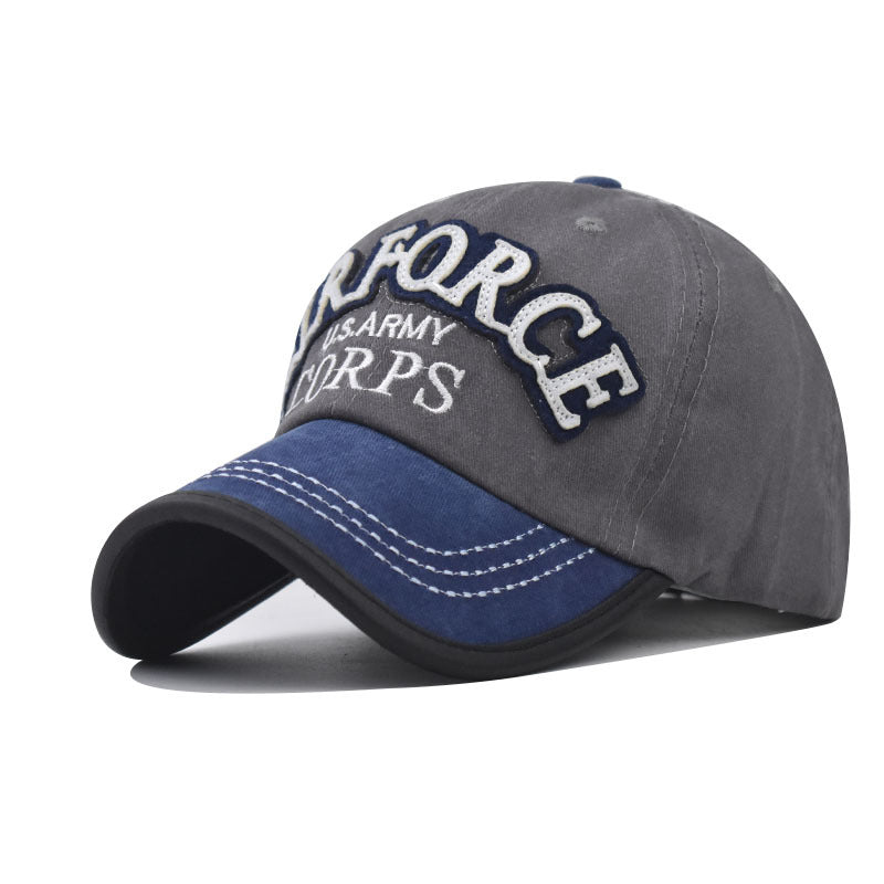 New Large Letter Embroidered Cotton Baseball Cap Outdoor Sports Sunshade Hat for Men-2041