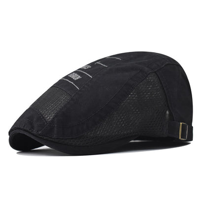 Breathable Cotton Mesh Beret Vintage Newsboy Flat Cap-1788