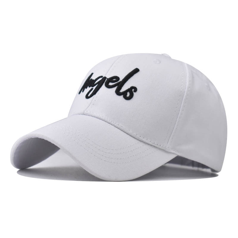 New Cotton Baseball Cap with Angels Letter Embroidery Outdoor Stylish Duckbill Hat for Men & Women-2258