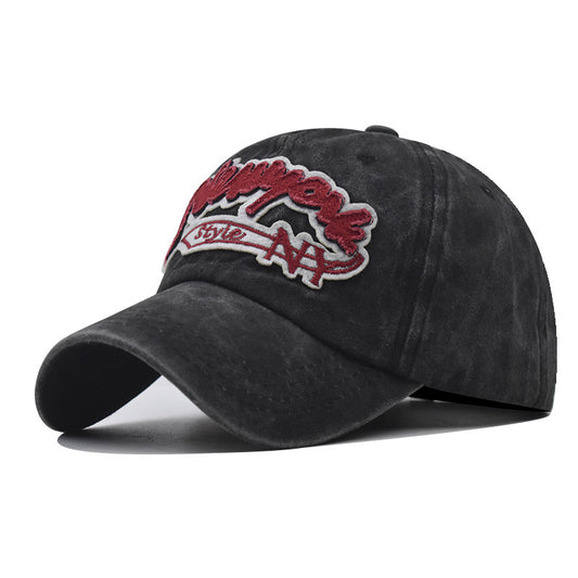 Classic Washed Cotton Baseball Hat NY Embroidery Vintage Outdoor Duckbill Cap for Men & Women-2021