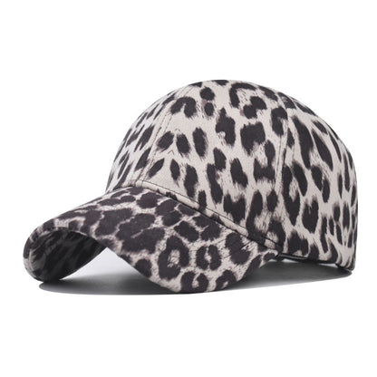 New Spring Summer Leopard Print Cotton Baseball Cap Sun Hat for Men & Women-2036