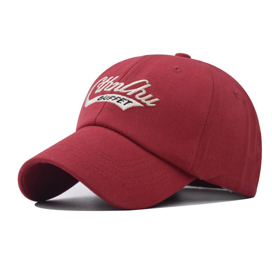 New Small Letter Cotton Embroidery Baseball Cap Trendy Duckbill Hat for Men & Women-2071