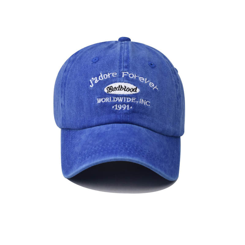 New Baseball Cap with 1991 Small Letter Embroidery Round Logo Outdoor Casual Duckbill Hat for Men & Women-2251