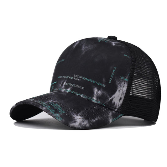 New Gradient Color Embroidered Baseball Cap Outdoor Casual Plaid Duckbill Hat for Men & Women-2323