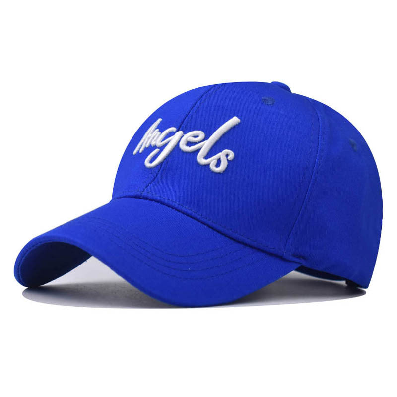 New Cotton Baseball Cap with Angels Letter Embroidery Outdoor Stylish Duckbill Hat for Men & Women-2258