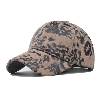 New Cotton Baseball Cap with Leopard Print Spring Summer Sun Hat for Men & Women-2037
