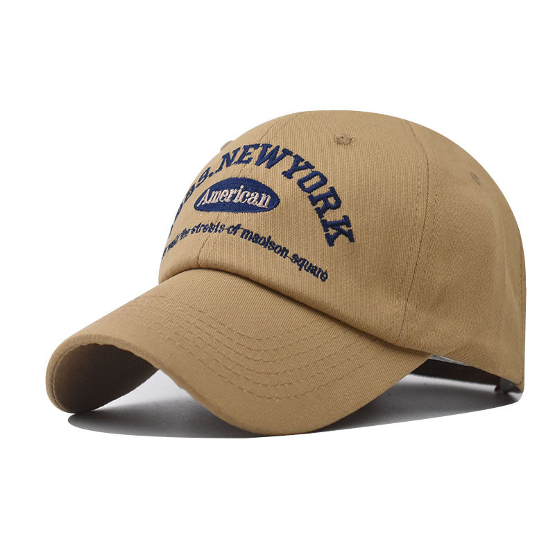 New Cotton Baseball Cap with New York Embroidery Trendy Duckbill Hat for Men & Women-2073