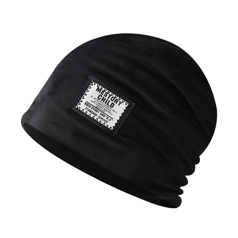 Women’s Winter Chenille Knitted Beanie Small Letter Embroidery Solid Color Warm Hat-AA1672