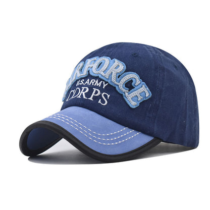 New Large Letter Embroidered Cotton Baseball Cap Outdoor Sports Sunshade Hat for Men-2041