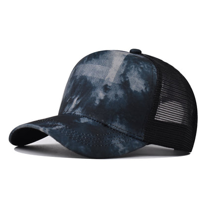 New Gradient Color Embroidered Baseball Cap Outdoor Casual Plaid Duckbill Hat for Men & Women-2325