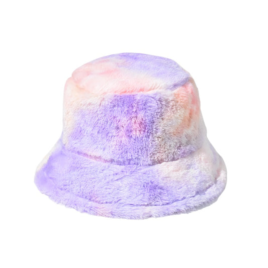 Fashion Colorful Plush Bucket Hat Autumn Winter Warm Thick Fisherman Cap for Women-1925